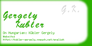 gergely kubler business card